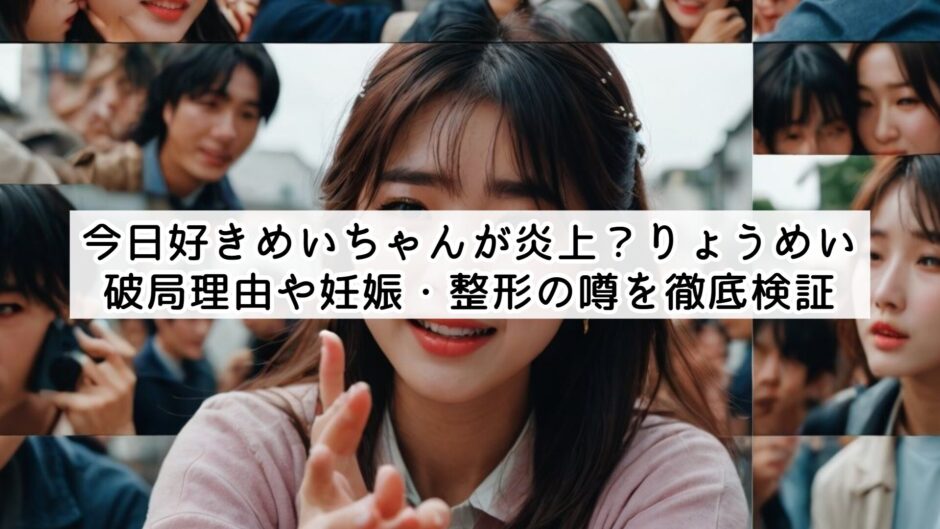今日好きめいちゃんが炎上？りょうめい破局理由や妊娠・整形の噂を徹底検証