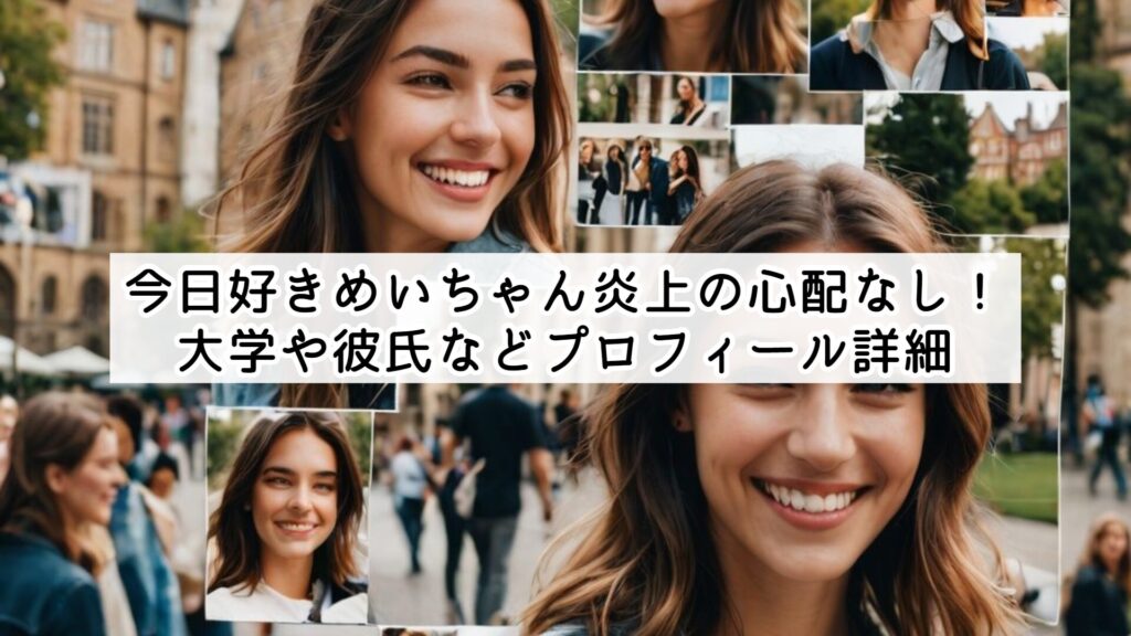 今日好きめいちゃん炎上の心配なし!大学や彼氏などプロフィール詳細