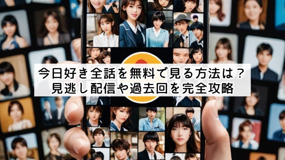 今日好き全話を無料で見る方法は？見逃し配信や過去回を完全攻略