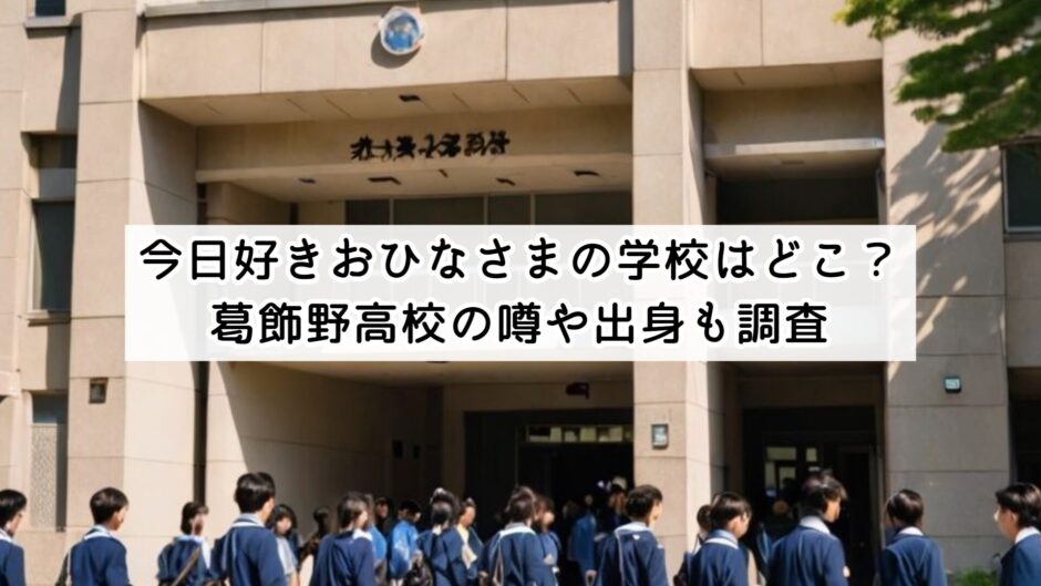 今日好きおひなさまの学校はどこ？葛飾野高校の噂や出身も調査