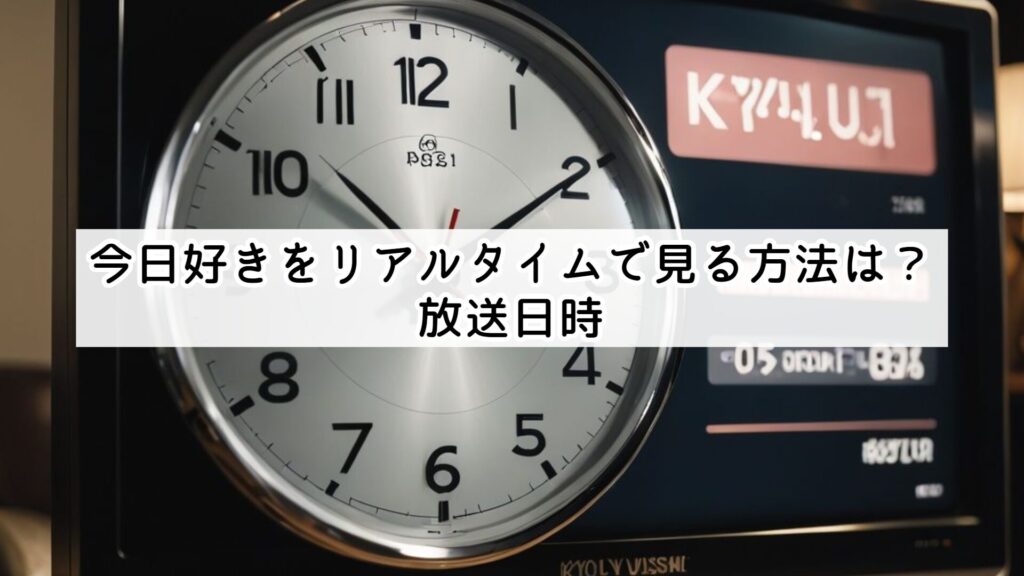 今日好きをリアルタイムで見る方法は？放送日時