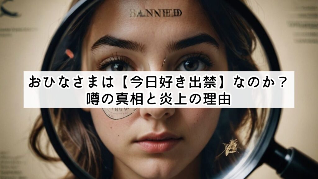 おひなさまは【今日好き出禁】なのか？噂の真相と炎上の理由