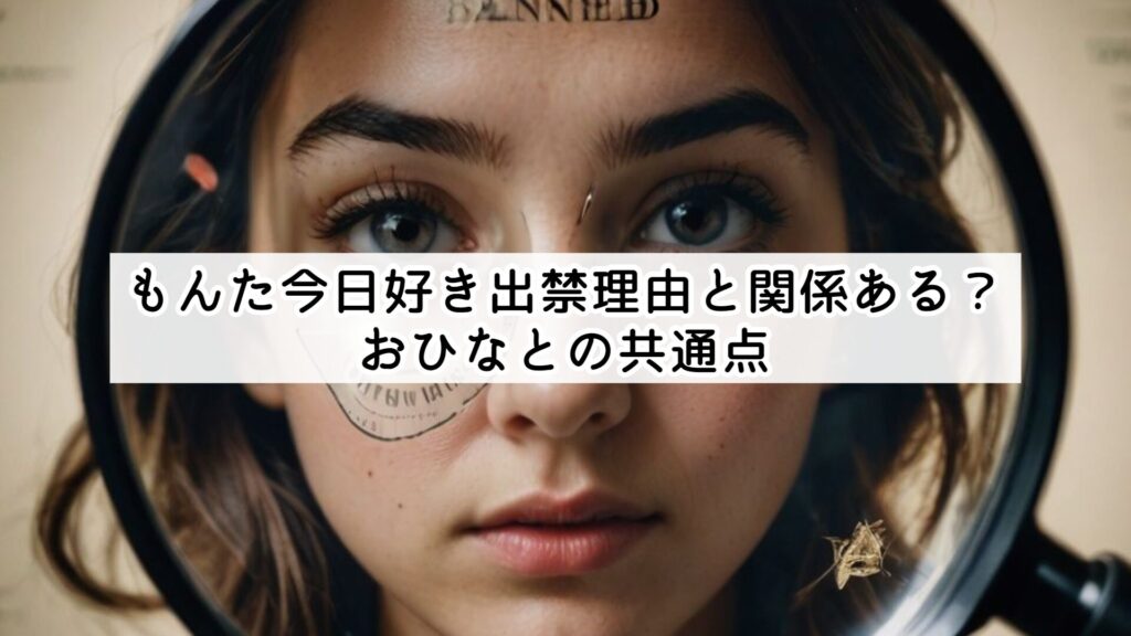 もんた今日好き出禁理由と関係ある？おひなとの共通点