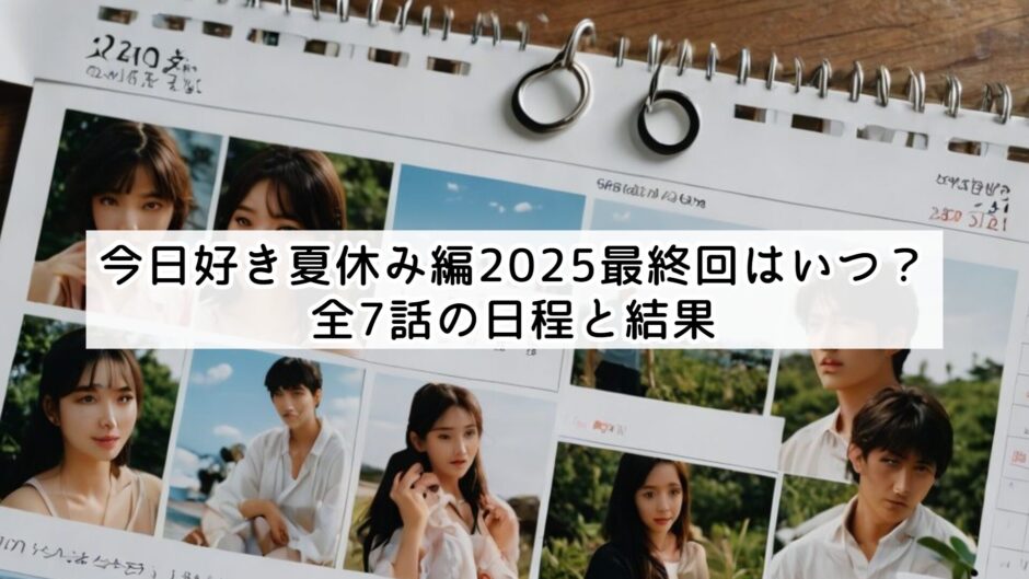 今日好き夏休み編2025最終回はいつ？全7話の日程と結果