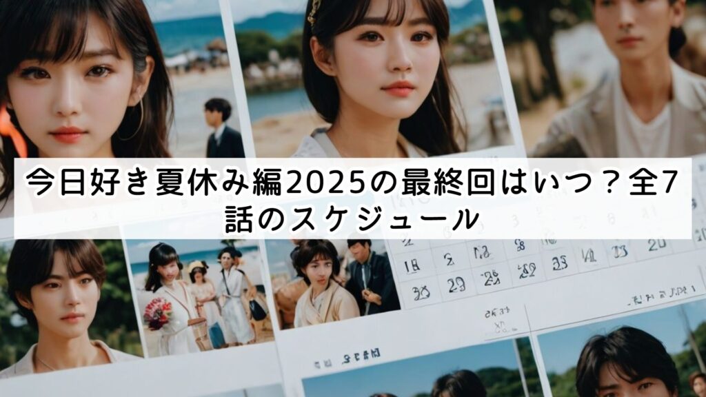 今日好き夏休み編2025の最終回はいつ?全7話のスケジュール