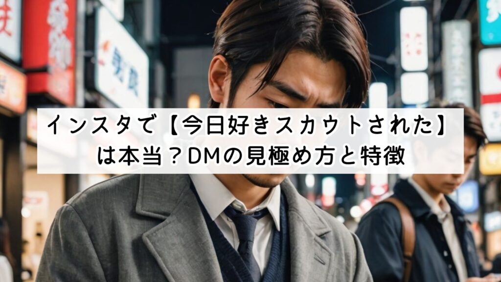 インスタで【今日好きスカウトされた】は本当?DMの見極め方と特徴