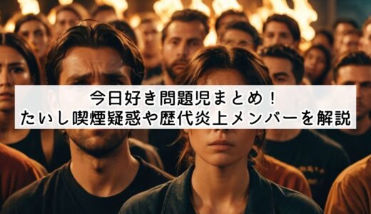 今日好き問題児まとめ！たいし喫煙疑惑や歴代炎上メンバーを解説