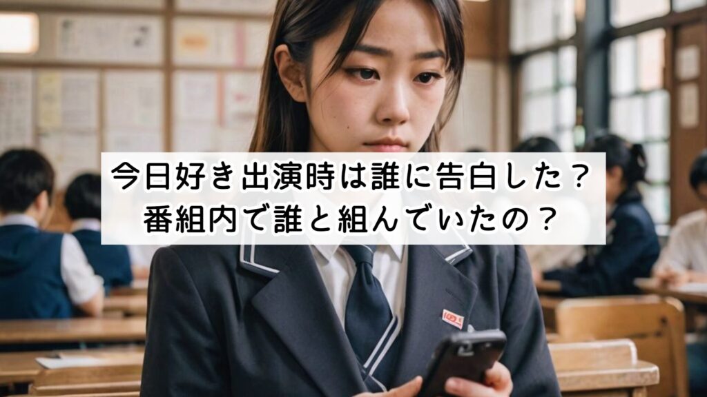 今日好き出演時は誰に告白した？番組内で誰と組んでいたの？