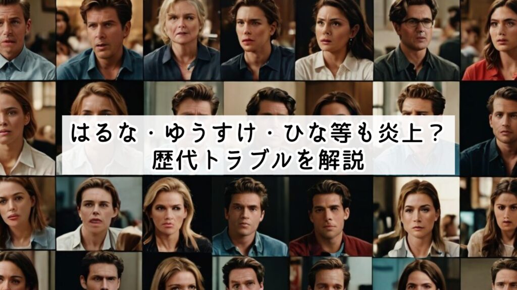 はるな・ゆうすけ・ひな等も炎上？歴代トラブルを解説