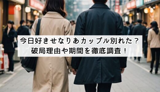 今日好きせなりあカップル別れた？破局理由や期間を徹底調査！
