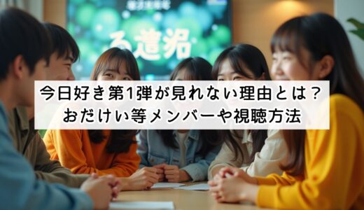 今日好き第1弾が見れない理由とは？おだけい等メンバーや視聴方法