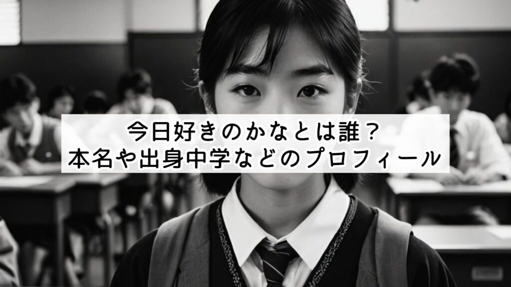 今日好きのかなとは誰?本名や出身中学などのプロフィール