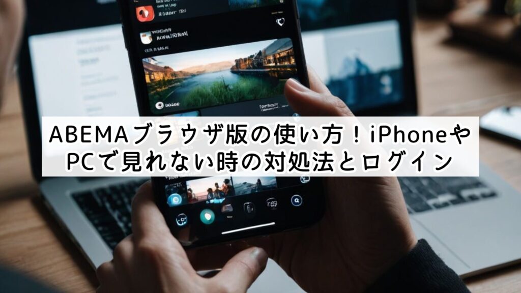 ABEMAブラウザ版の使い方！iPhoneやPCで見れない時の対処法とログイン