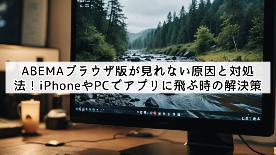 ABEMAブラウザ版が見れない原因と対処法！iPhoneやPCでアプリに飛ぶ時の解決策