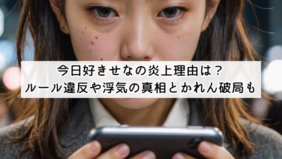 今日好きせなの炎上理由は？ルール違反や浮気の真相とかれん破局も