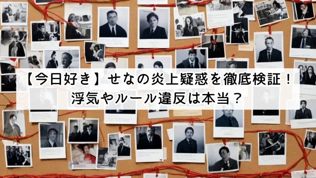 【今日好き】せなの炎上疑惑を徹底検証！浮気やルール違反は本当？