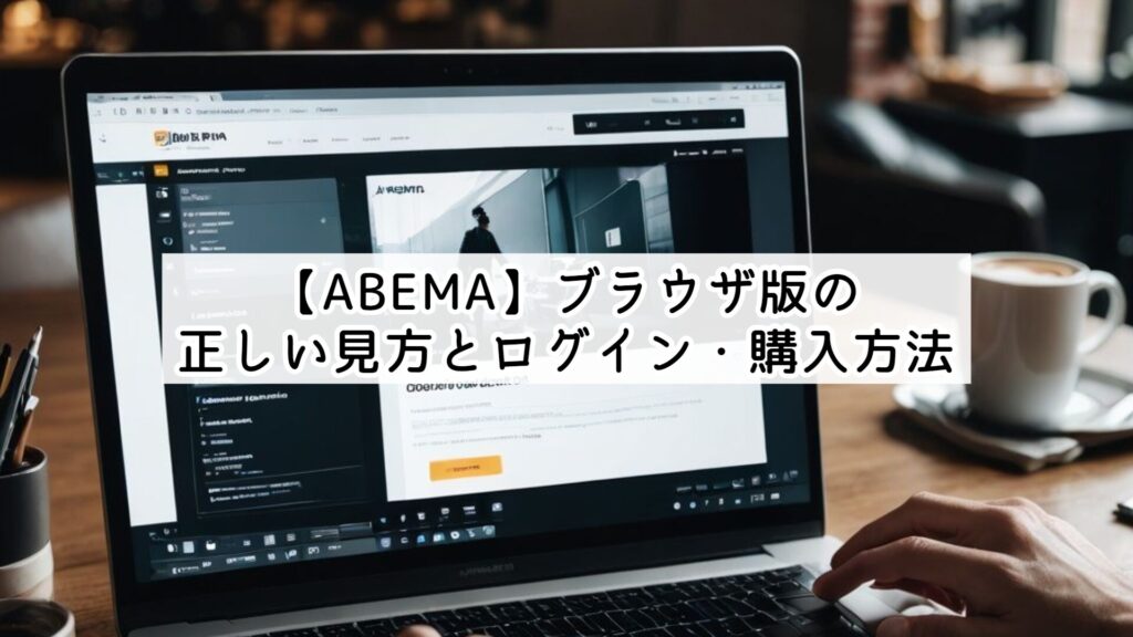 【ABEMA】ブラウザ版の正しい見方とログイン・購入方法