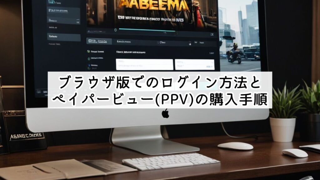 ブラウザ版でのログイン方法とペイパービュー(PPV)の購入手順