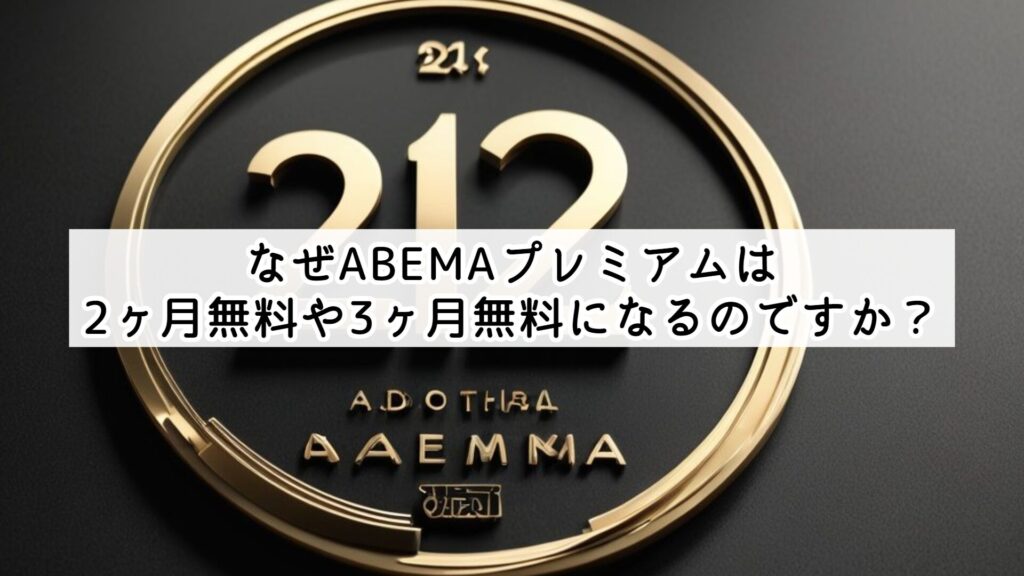 なぜABEMAプレミアムは2ヶ月無料や3ヶ月無料になるのですか?