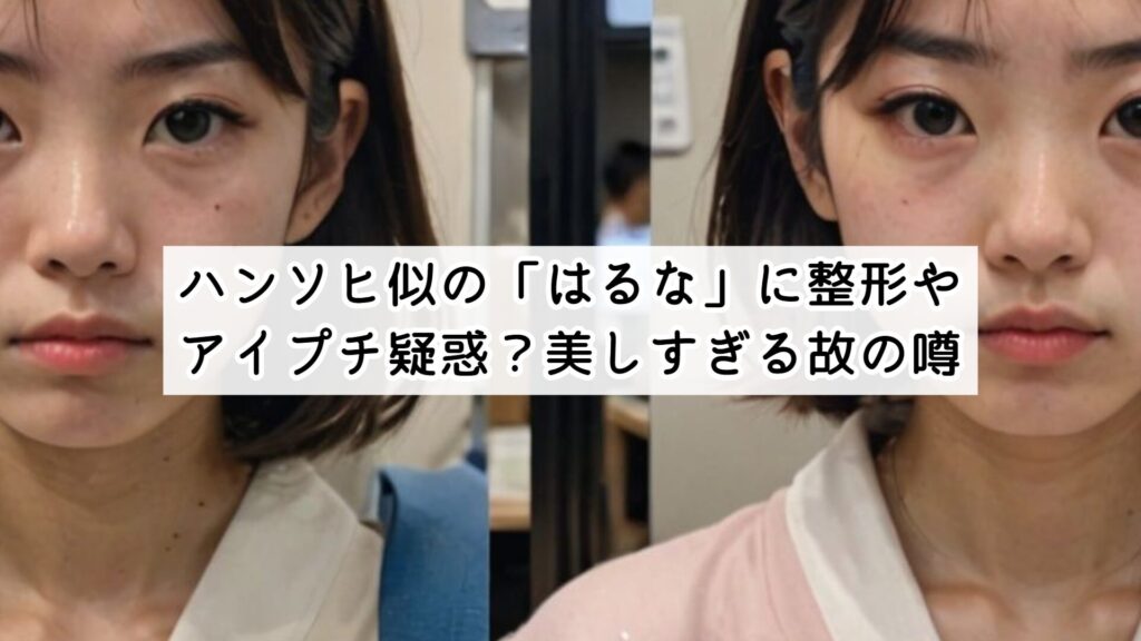 ハンソヒ似の「はるな」に整形やアイプチ疑惑？美しすぎる故の噂