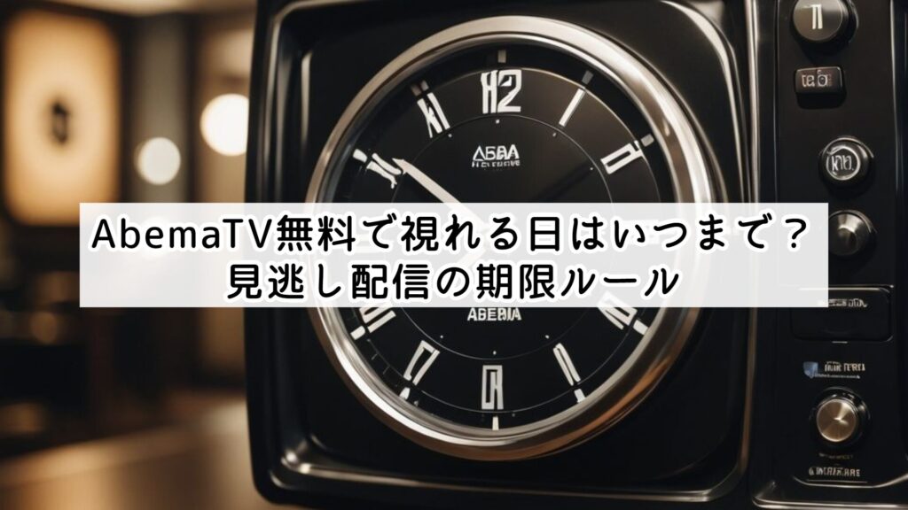 AbemaTV無料で視れる日はいつまで?見逃し配信の期限ルール