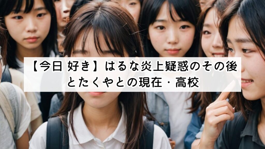 【今日 好き】はるな炎上疑惑のその後とたくやとの現在・高校