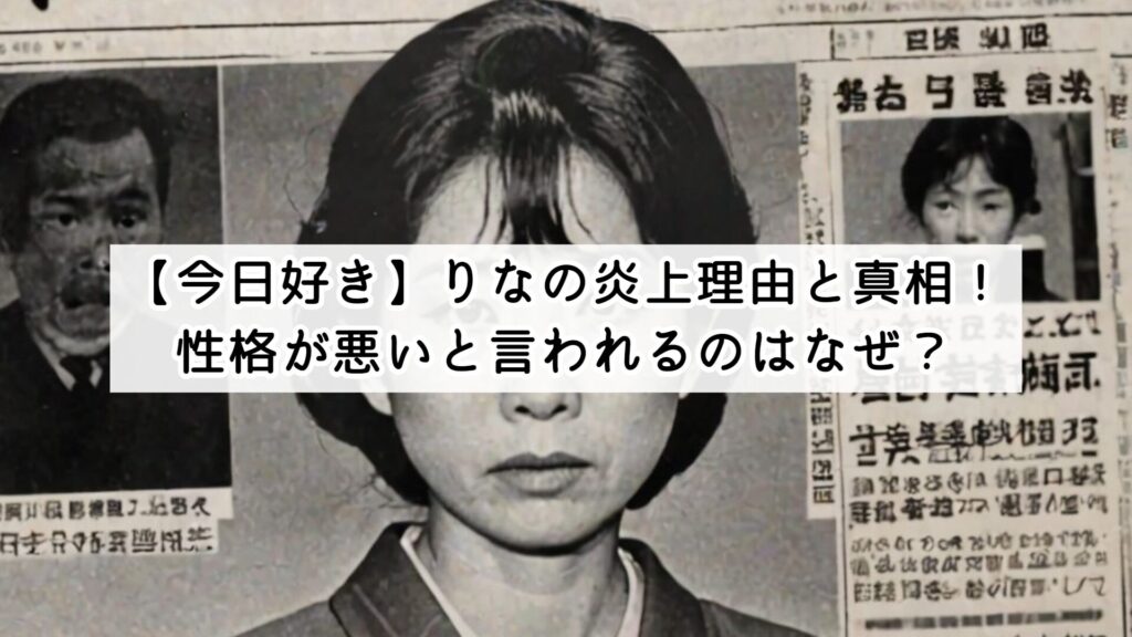 【今日好き】りなの炎上理由と真相!性格が悪いと言われるのはなぜ?