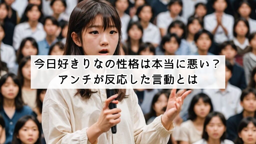 今日好きりなの性格は本当に悪い?アンチが反応した言動とは