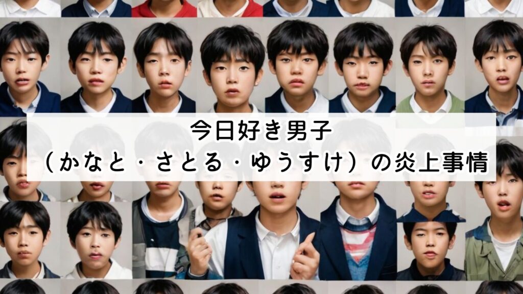 今日好き男子(かなと・さとる・ゆうすけ)の炎上事情